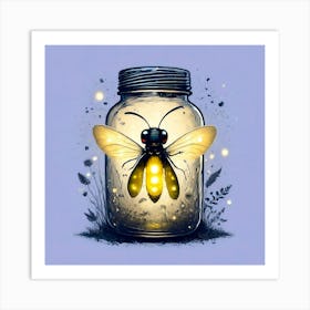 Bee In A Jar 1 Art Print