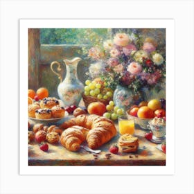 Breakfast On The Table Art Print