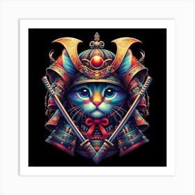 Samurai Cat Art Print