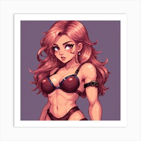 Sexy Pixel Girl 1 Art Print