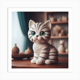 A kitten made of rope 3 Art Print