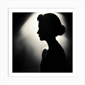 Silhouette Of A Woman 1 Art Print