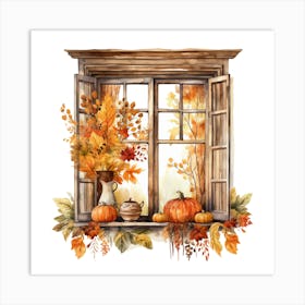 Autumn Window Art Print