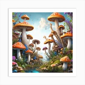 Mushroom Forest 6 Art Print