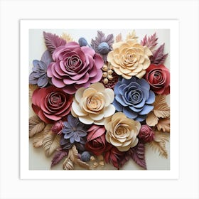 Paper Flower Wall Art 5 Art Print