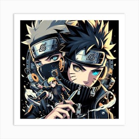 Naruto with him Art Print