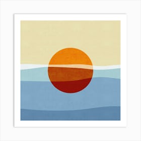 Watercolor sunset 1 Art Print