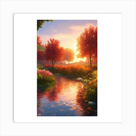 Autumn River 3 Art Print