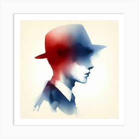 Portrait Of A Man In A Hat Art Print