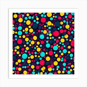 Abstract Polka Dots 1 Art Print