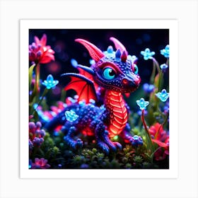 Little Dragon In The Forest Art Print