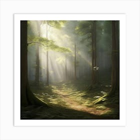 Path In The Woods art print 1 Art Print