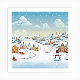 Christmas Village 8 Art Print