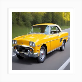 Yellow Car Art Print