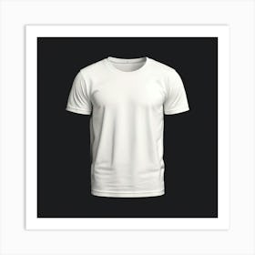 Mock Up Tshirt Blank Plain Cotton Unprinted Simple Minimalist Canvas Customizable Basic (23) Art Print