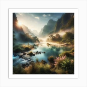 Sunrise In The Mountains 41 Art Print