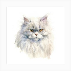 Selkirk Rex Longhair Cat Portrait 1 Art Print