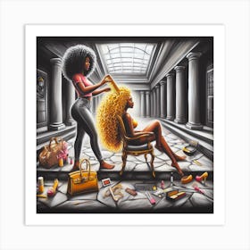 'The Hairdresser' Art Print