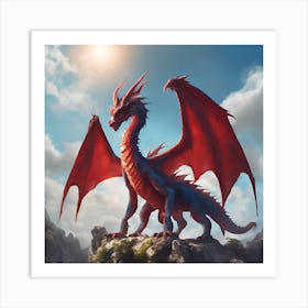 Dragon In The Sky Art Print