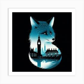 Fox and Big Ben 1 Art Print