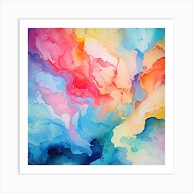 Abstract Watercolor Painting 5 Art Print