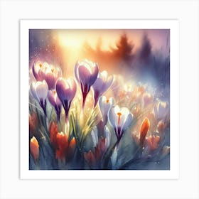 Crocuses Art Print