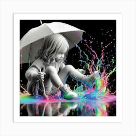 Splatter Girl 1 Art Print