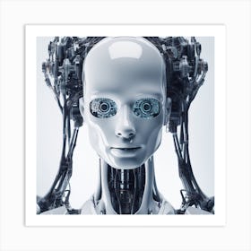 Robot Head 3 Art Print