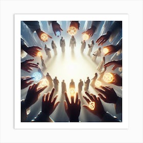 Circle Of Hands 2 Art Print