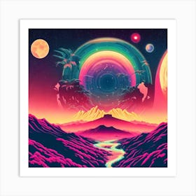 Psychedelic Landscape Art Print