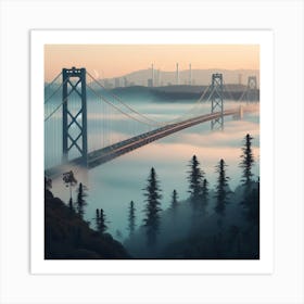 Hillside Bay Bridge Art Print