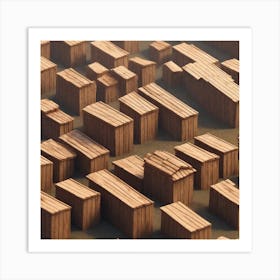 Wooden Boxes Art Print