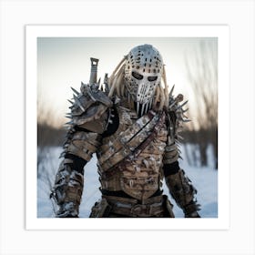 Predator In The Snow Art Print