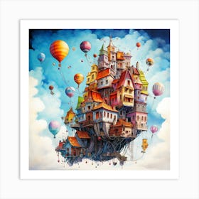 House In The Sky Art Print