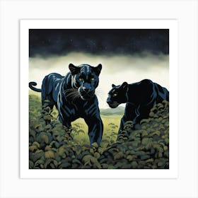 Black Panthers Art Print