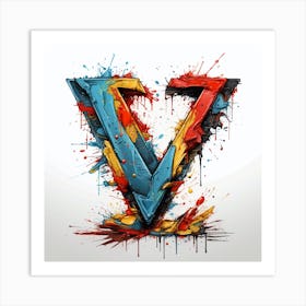 Letter V 3 Art Print