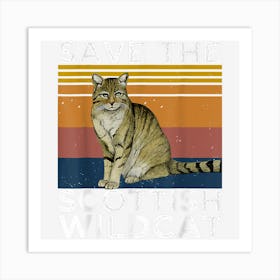 Save The Scottish Wildcat Art Print