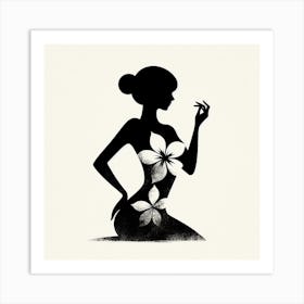 Woman silhouette 4 Art Print