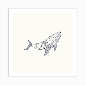 Whale Square Art Print