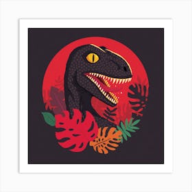 Tropic Raptor Square Art Print