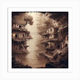 City In A Cave Art Print