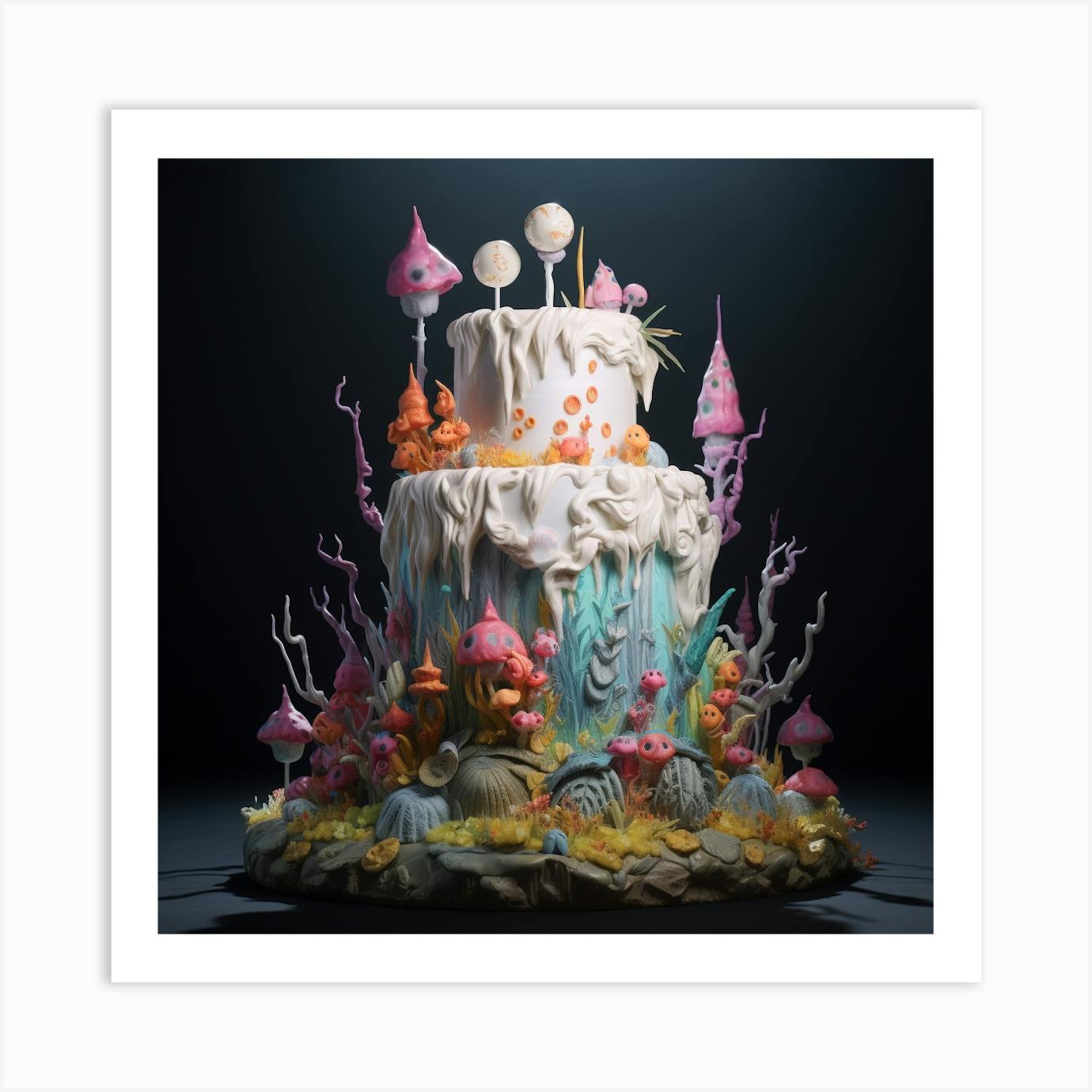 Pink Square Birthday Cake For Girl | bakehoney.com