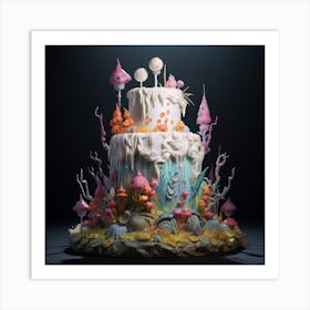 Mermaid Cake Art Print