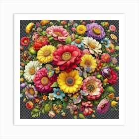 Bouquet Of Flowers 13 Art Print