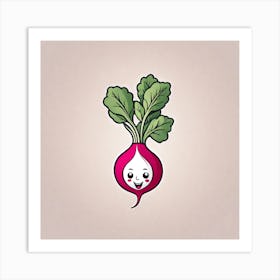 Cartoon Radish 2 Art Print