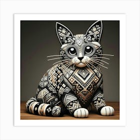 Aztec Cat Art Print