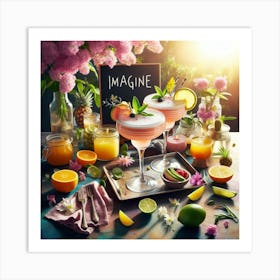 Imagine Cocktail Art Print