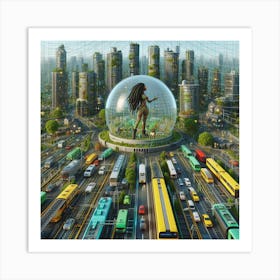 Futuristic Cityscape 9 Art Print