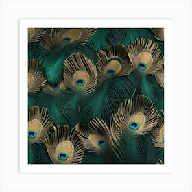 Peacock Feathers 2 Art Print