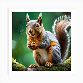 Squirrel In The Forest 272 Art Print